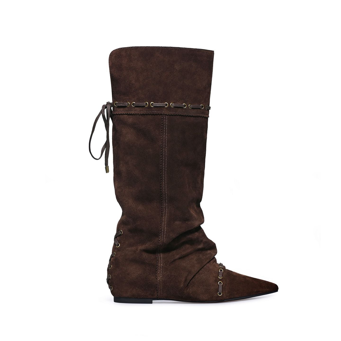 Women's Hidden-Heel Ankle Boots With Straps And Pointed Toes