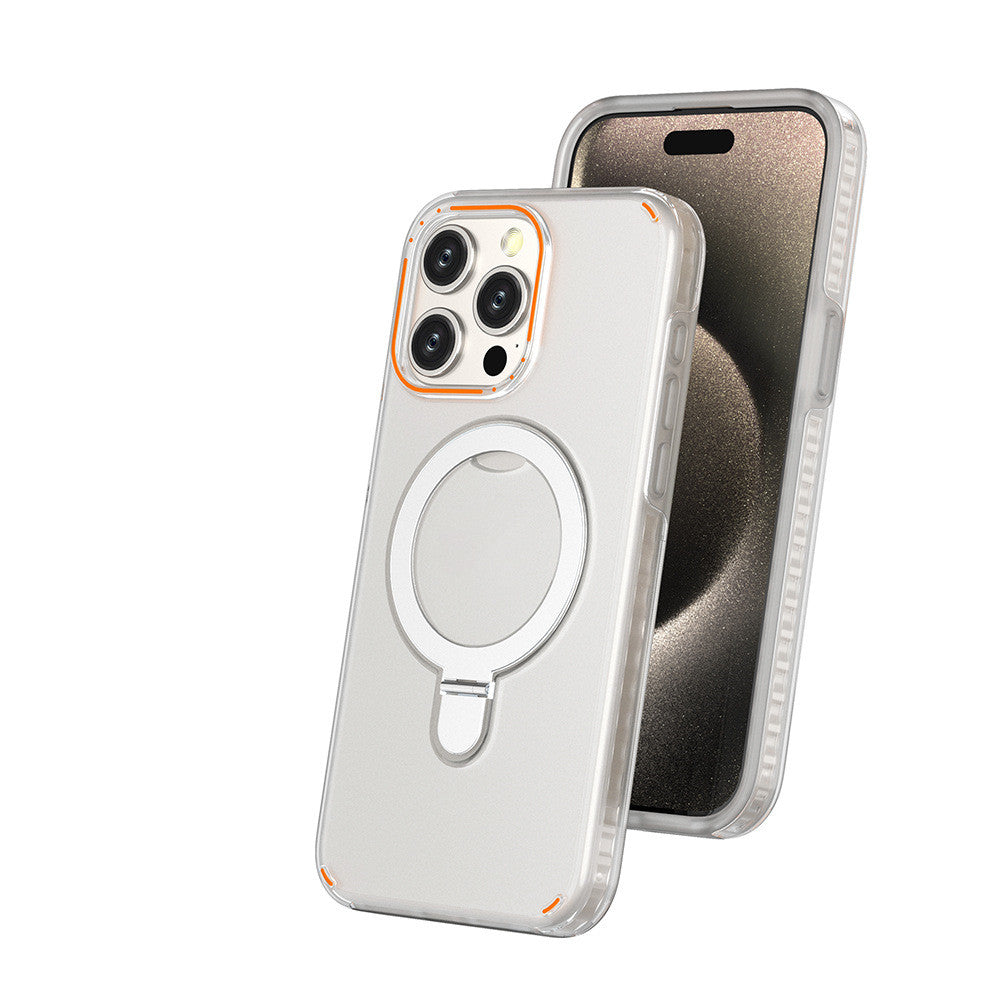 Nuova custodia per telefono con supporto magnetico colorato con supporto per custodia di ricarica wireless trasparente magnetica Magesafe per telefono