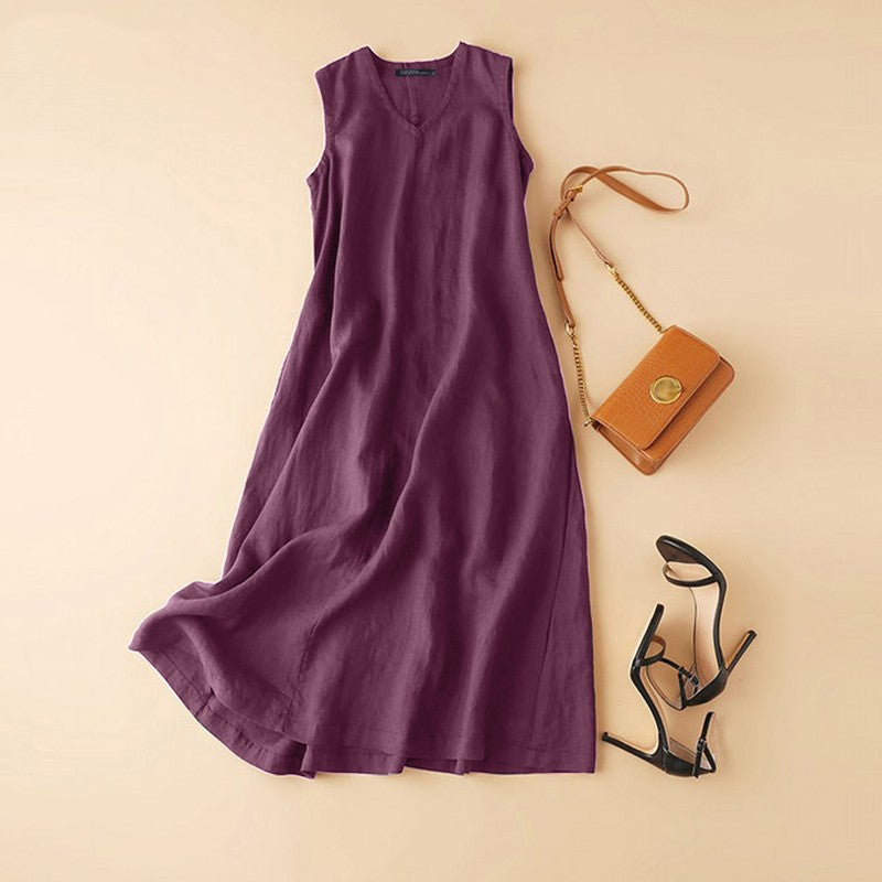 Women's Creative Retro Style V-neck Dress