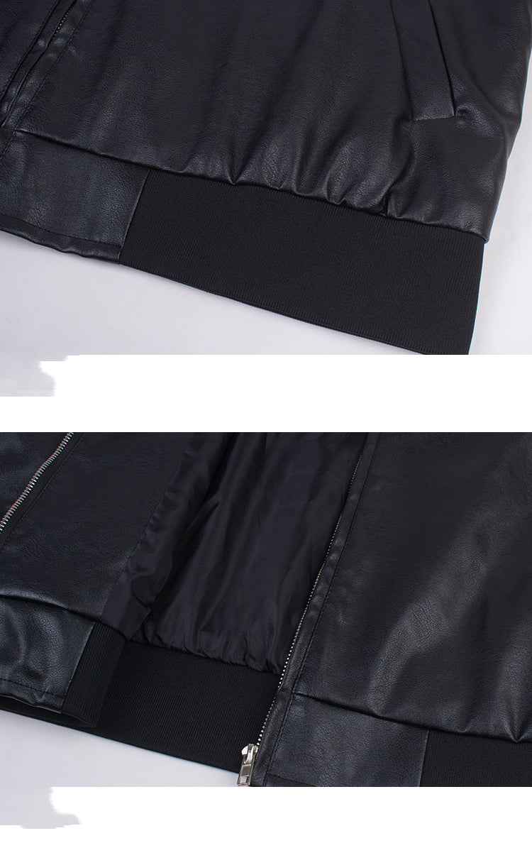 Women's Autumn And Winter Quilted Leather Jacket