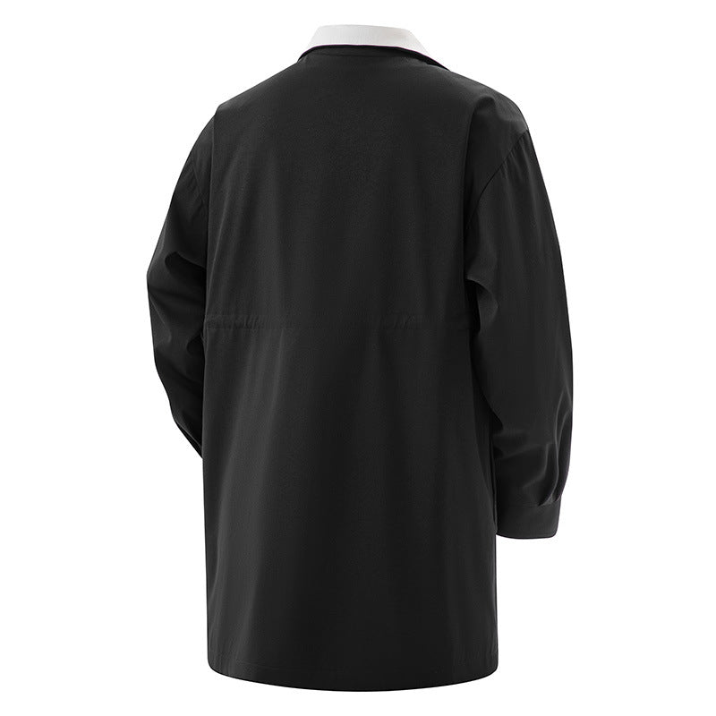 Men's Plus-Size Mid-Length Casual Trench Coat