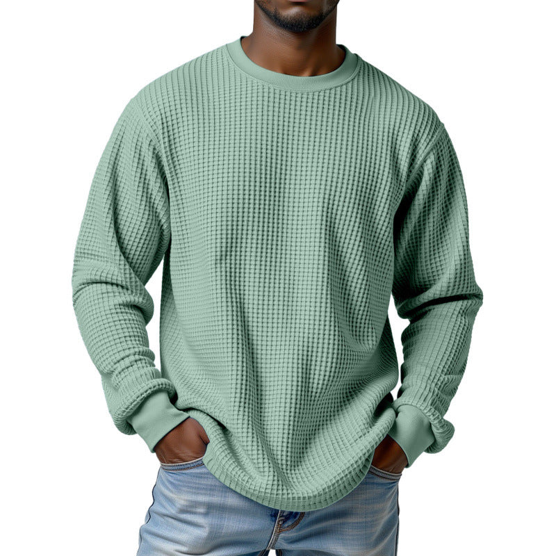 European And American Men's Digital Print Mature Versatile Long Sleeve