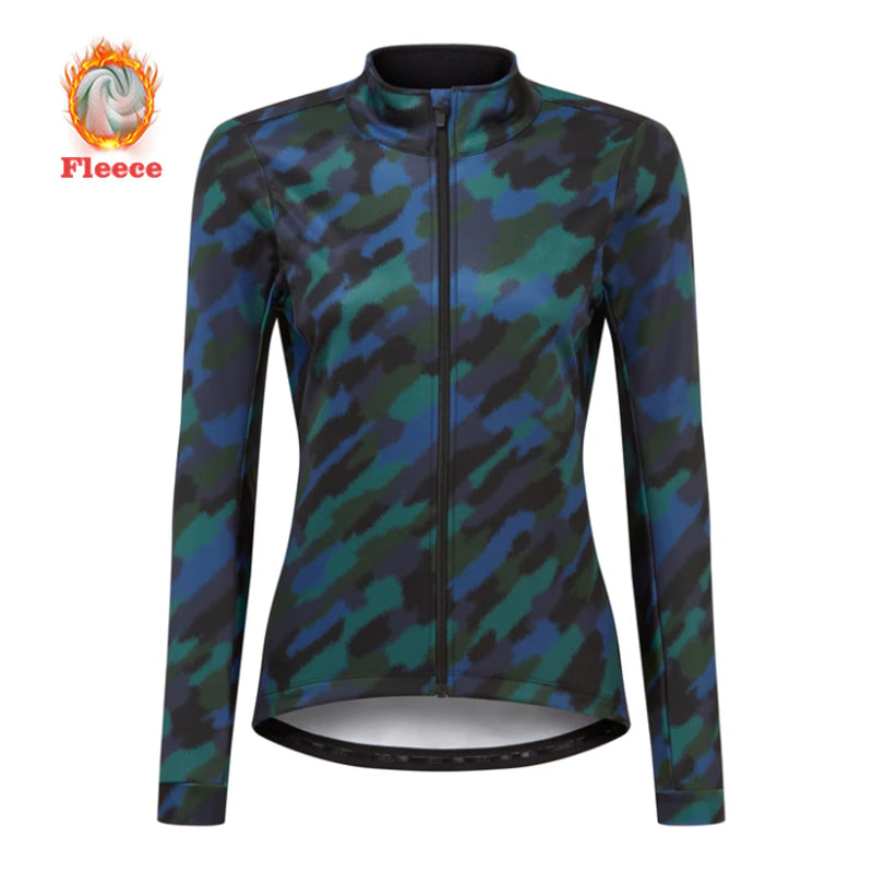 Winter Thermal Jacket Fleece Women's Cycling Jersey