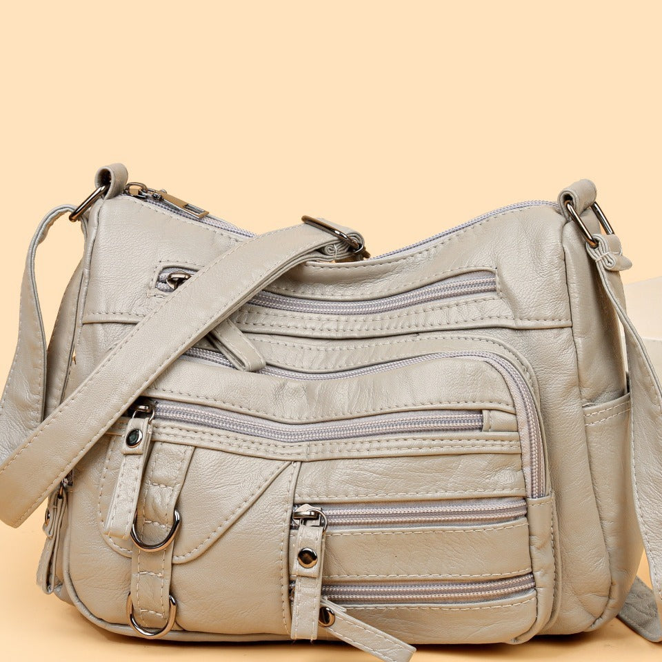 Summer New Arrival PU Fashionable Trendy Soft Washable Shoulder Bag