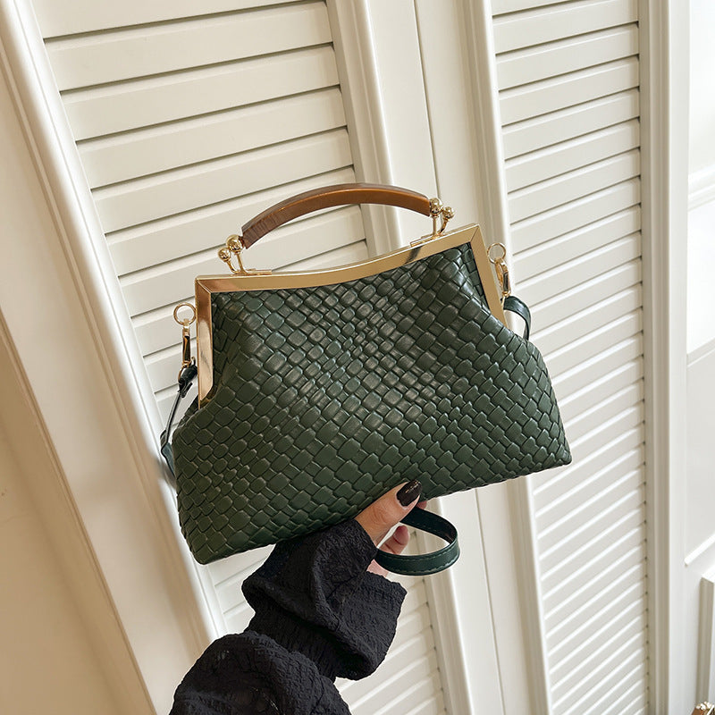 Large-capacity Vintage Tote Bag With Flap Closure