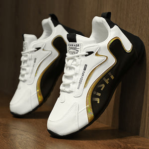 Leather Black White
