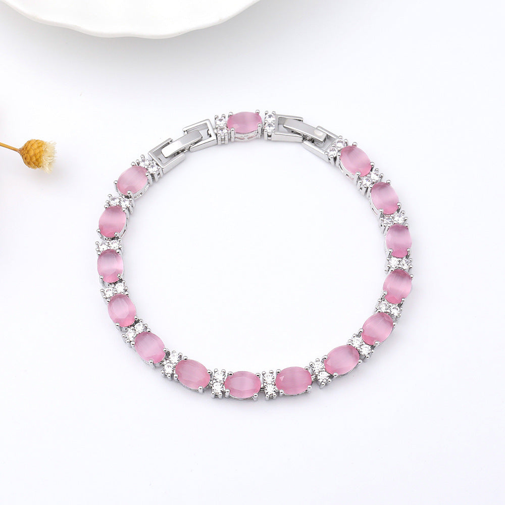 Summer Accessories Simple Crystal Colored Zircon Bracelet