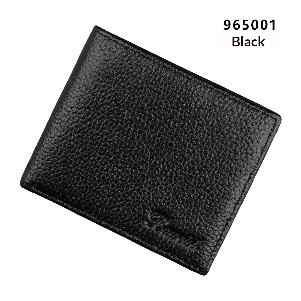 Men's Anti-Scanning RFID High-Capacity Credit Card Holder Made From First-Layer Cowhide Leather