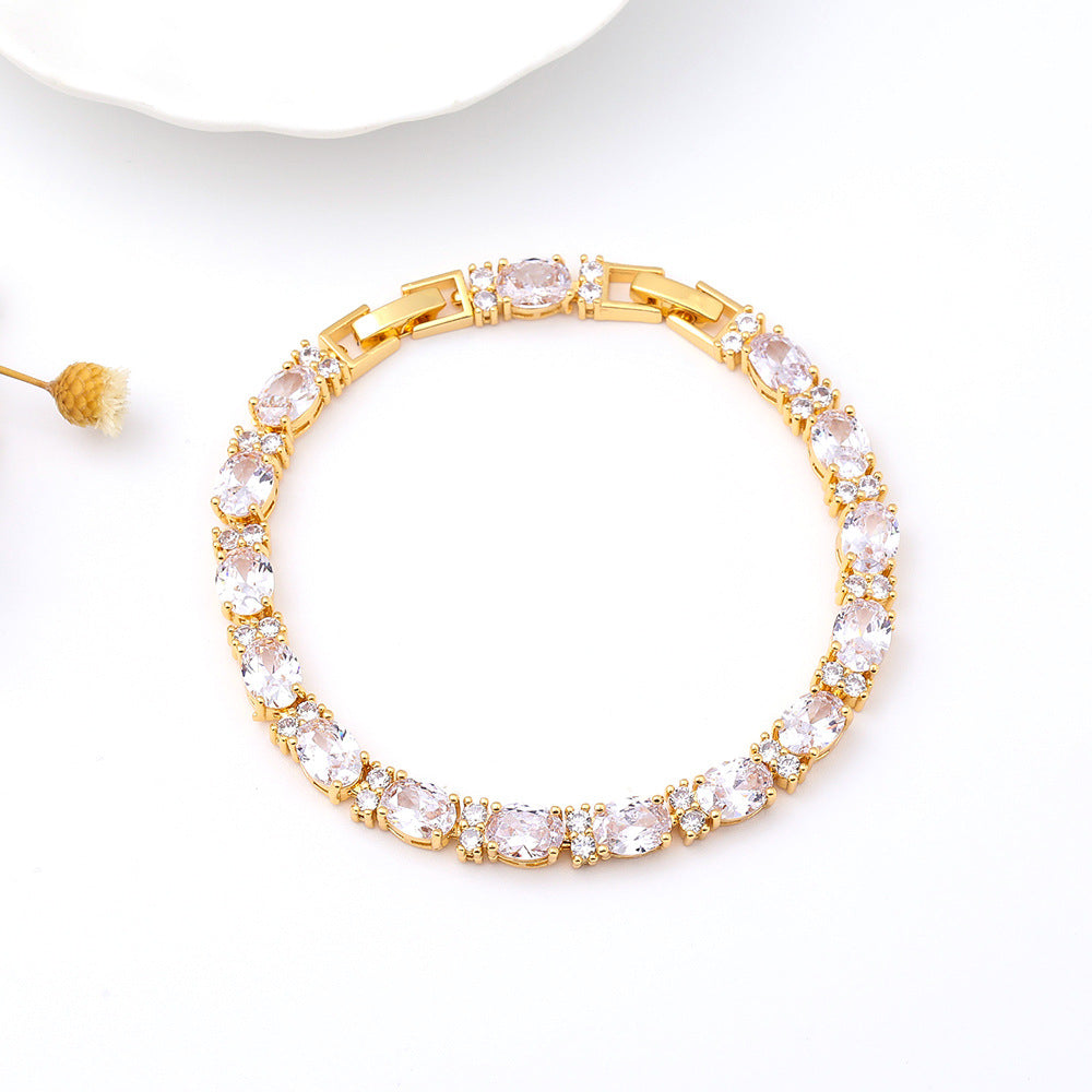 Summer Accessories Simple Crystal Colored Zircon Bracelet