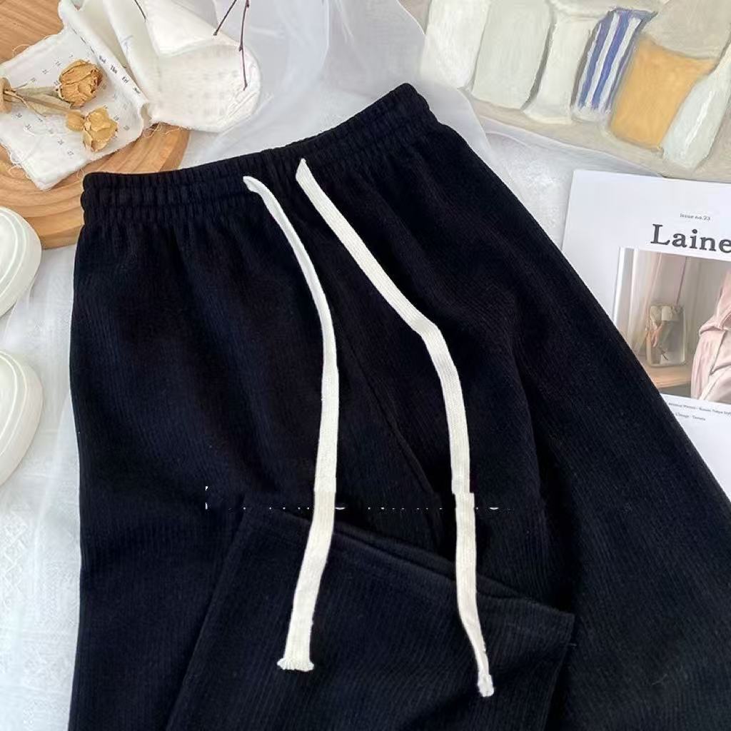 Women's Versatile Knitted High-Waist Slimming Wide-Leg Pants
