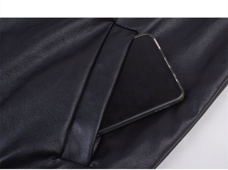 Women's Autumn And Winter Quilted Leather Jacket