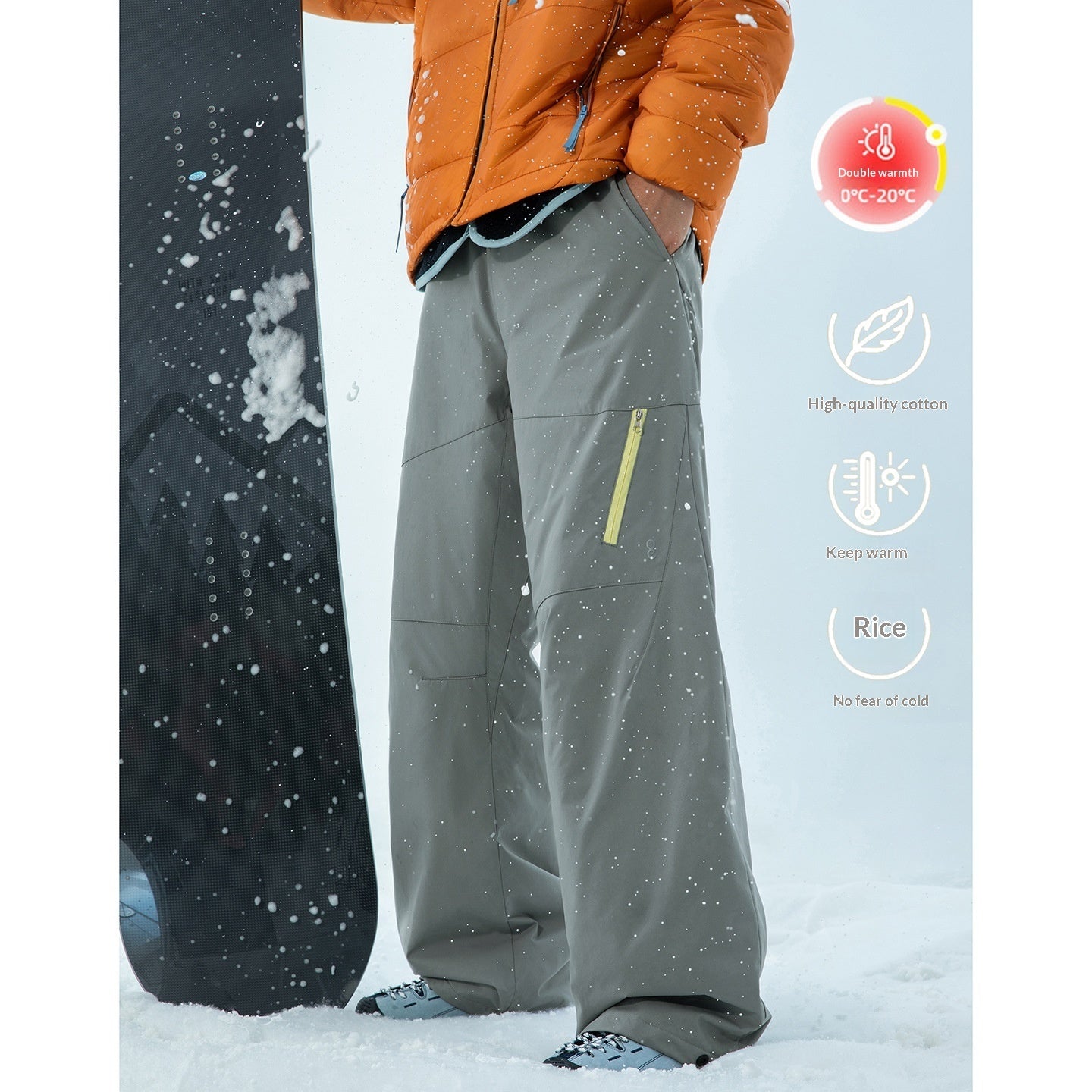 Warm And Thick Cotton Pants Straight Leg Sports Trousers