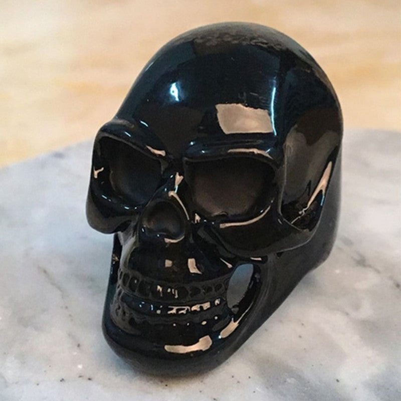 Punk Alloy Mens Skull Ring From Europe And The US