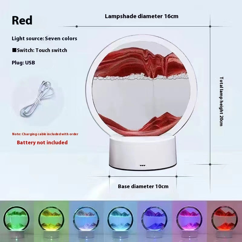 Lampada da tavolo creativa 3D Quicksand da comodino