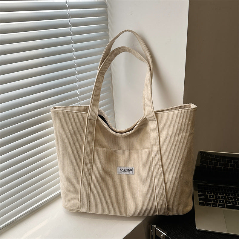 Large-capacity Corduroy Tote Bag For Women