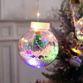 10PCS LED Christmas Curtain Lamp Fairy Snowman Wishing Ball Lamp String Christmas Window Decoration Christmas Light Room TRENDFLOW