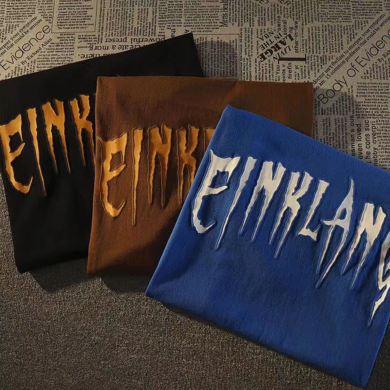 100 Cotton Summer Fashion Brand Letters Spider Web Printed Short Sleeve T-shirt Young And Older Boys And Girls Clothes Children's Clothing Kids