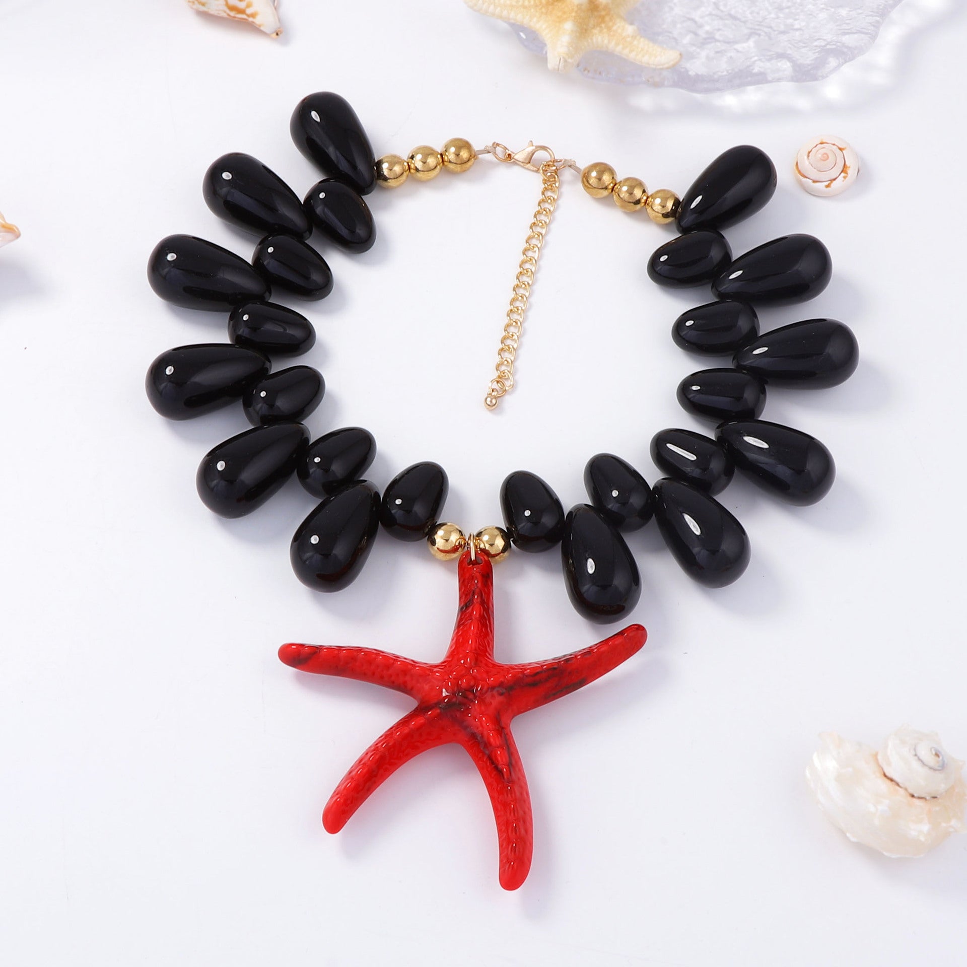 Dramatic Starfish Pendant Necklace For Women