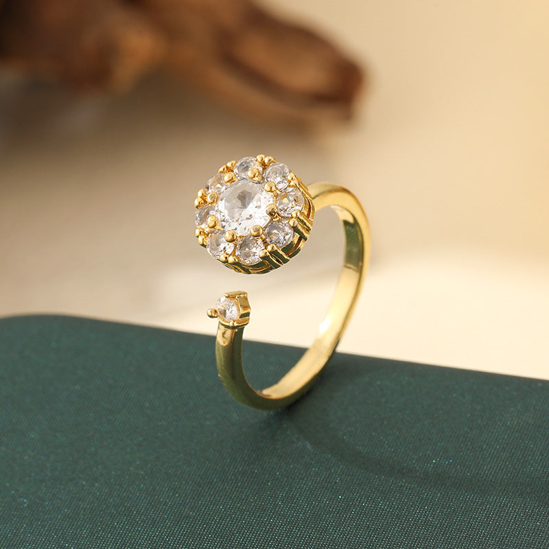 Fashionable Lucky Spin All-Match Ring For Women