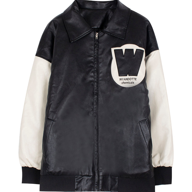 Women's Autumn And Winter Quilted Leather Jacket