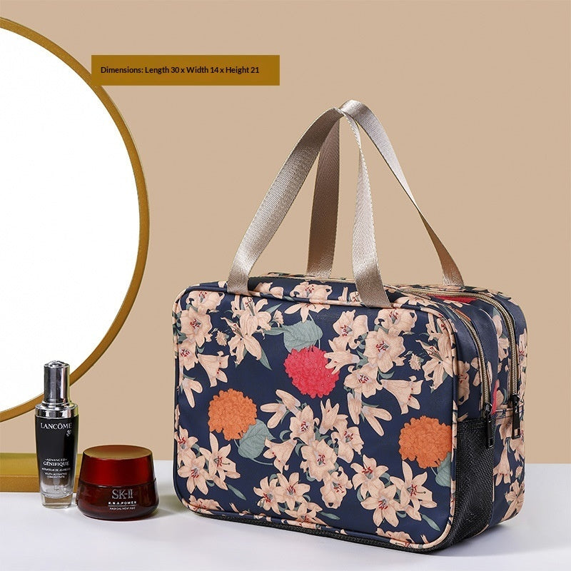 Cosmetic Storage Makeup Bag Large Capacity Double-layered