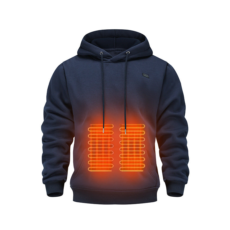 Hooded Heated Sweatshirt Men's USB-Heated Sweatshirt