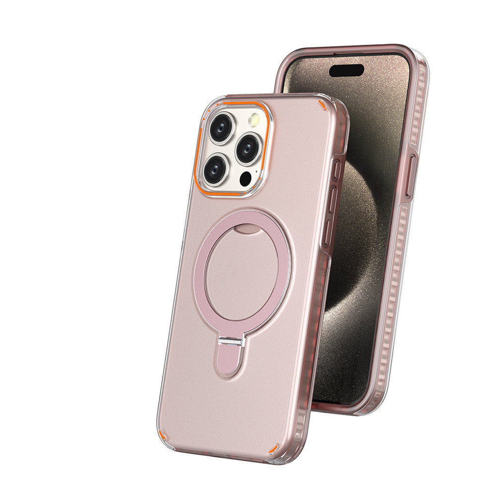 Nuova custodia per telefono con supporto magnetico colorato con supporto per custodia di ricarica wireless trasparente magnetica Magesafe per telefono
