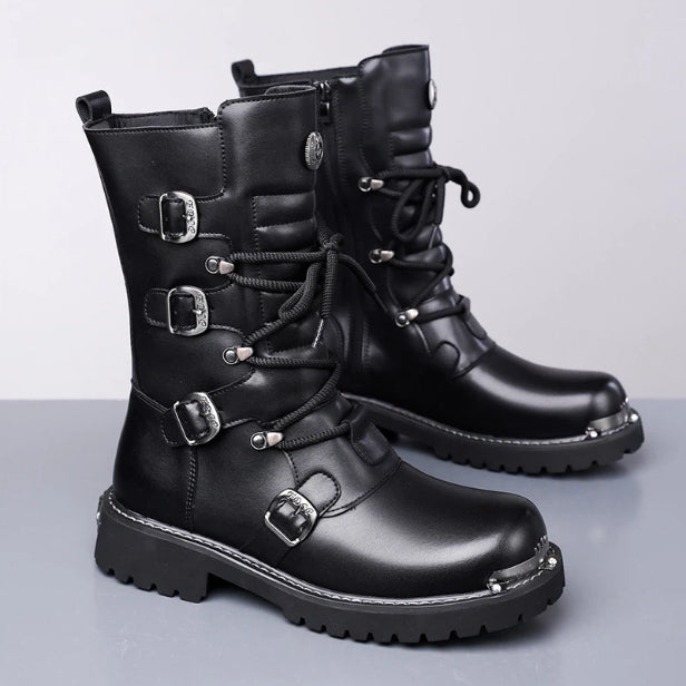 Autumn And Winter High-top Boots Men&