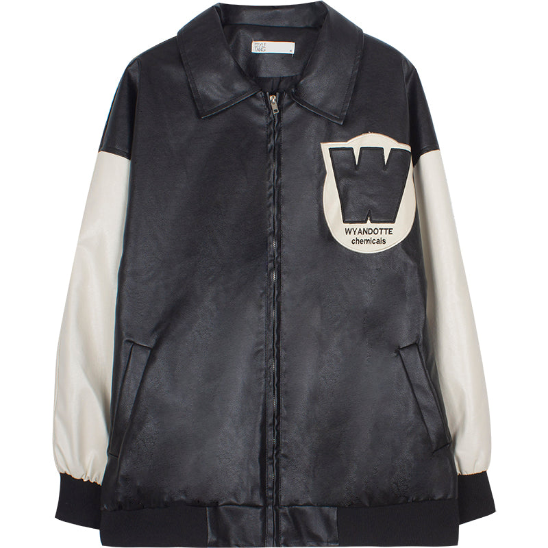 Women's Autumn And Winter Quilted Leather Jacket