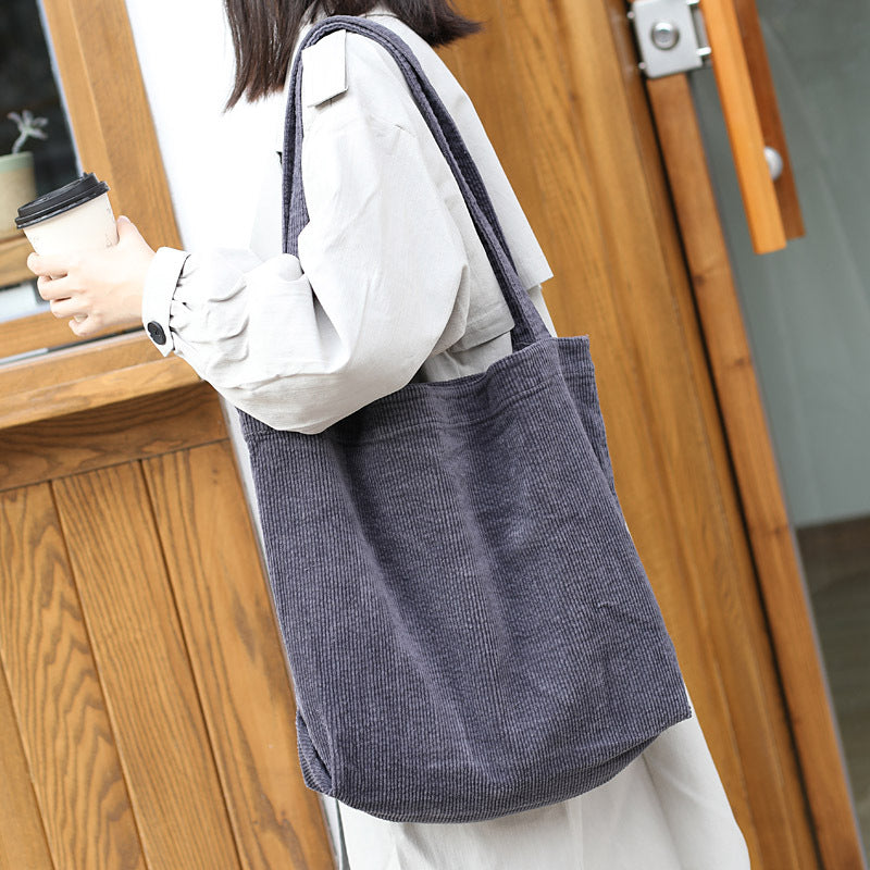 Large-capacity Shopping Bag, Casual And Artistic Canvas Tote Bag