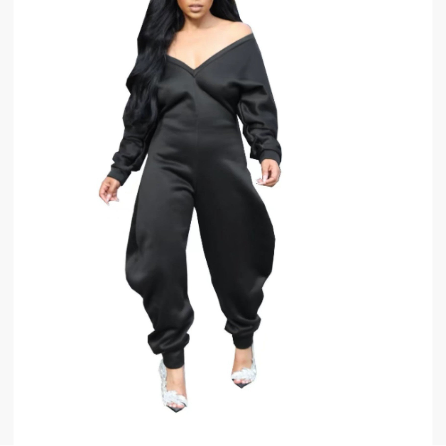 New Style European And American Women's Long-sleeve Athletic Hoodie Jumpsuit