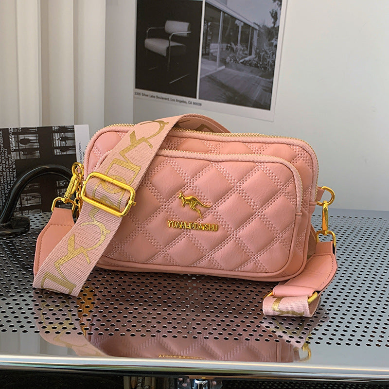 Korean Style Elegant Diamond Patterned Phone Bag Chic And Casual Shoulder Crossbody Bag