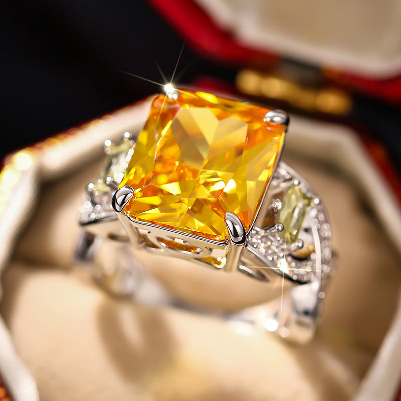 Single Ring With A Bow Design Set In Four-prong Claws