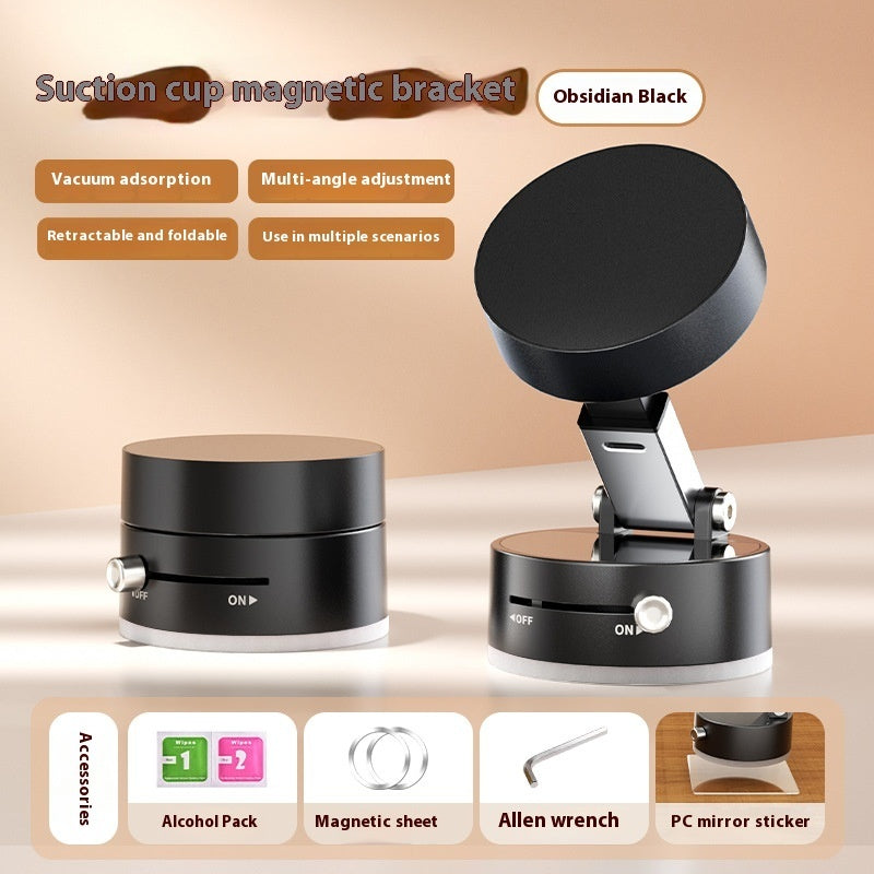 Supporto magnetico pieghevole per auto con ventosa, pieghevole, con navigazione a mani libere per smartphone