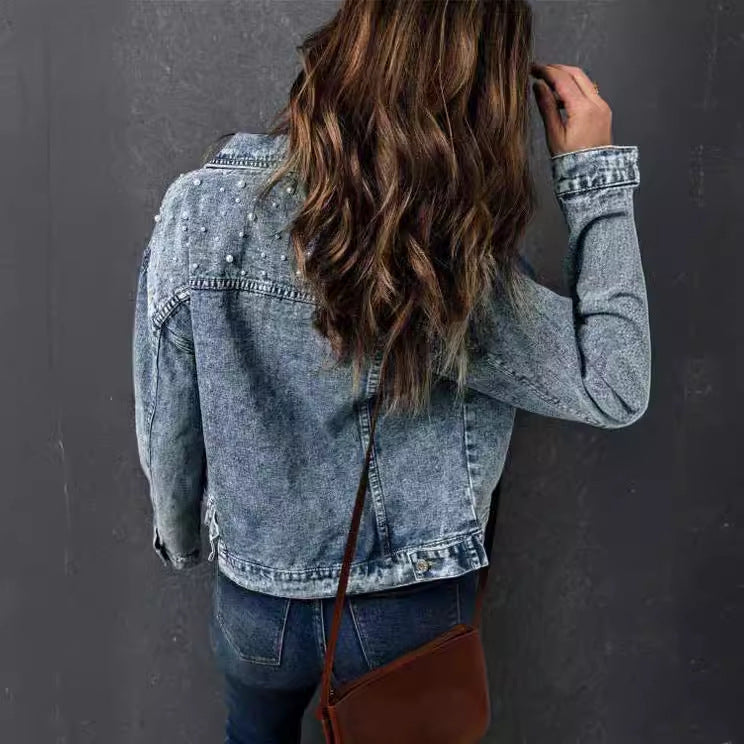 Giacca da cowboy autunno inverno giacca casual ampia