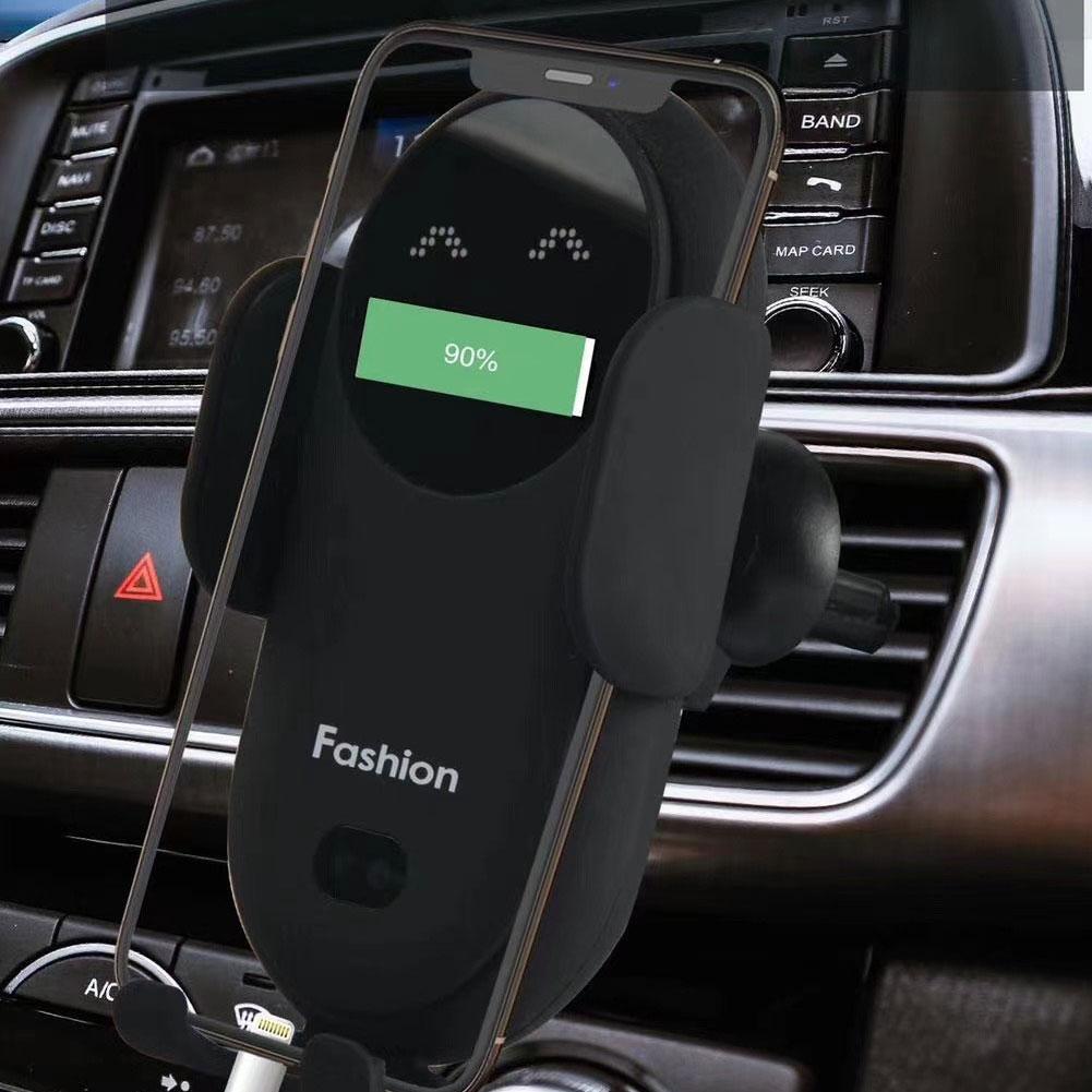 Supporto per telefono da auto con caricabatterie wireless a induzione infrarossa