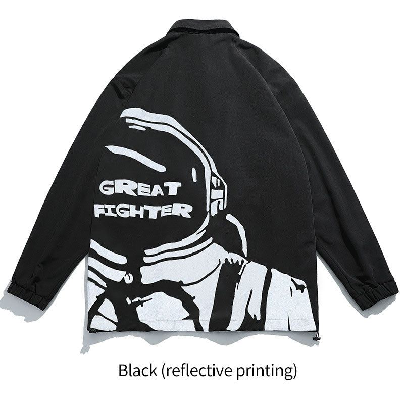 Giacca riflettente autunno e inverno giacca versatile con risvolto