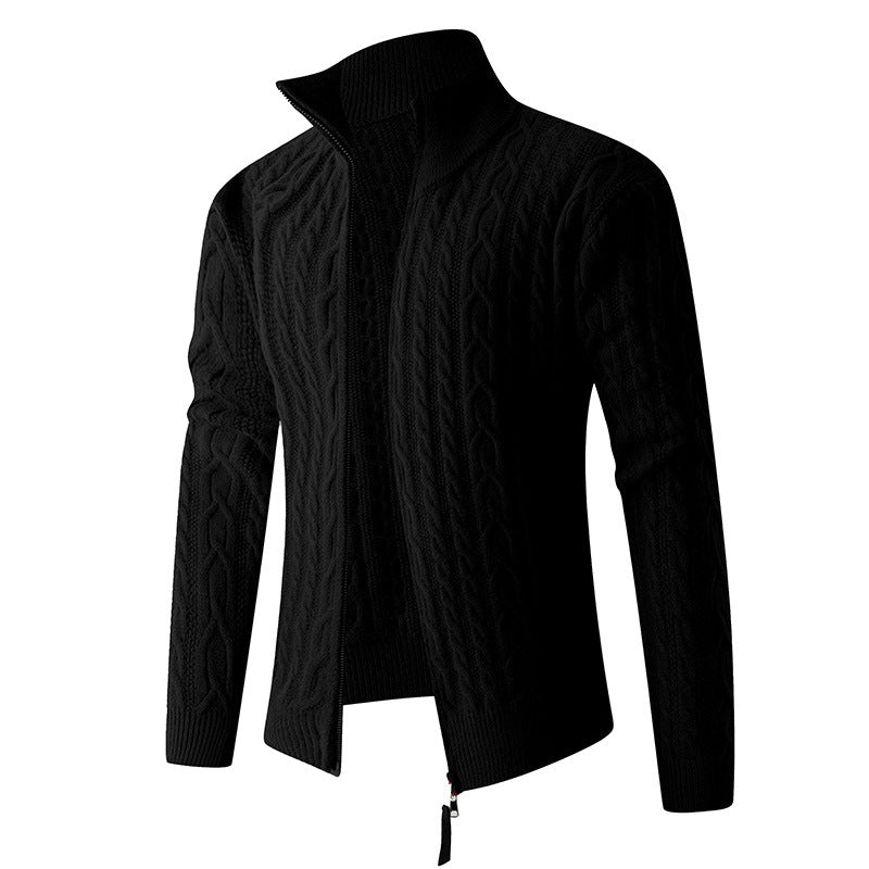 New Men's Knitwear Fashionable Half-zip Thickened Sweater