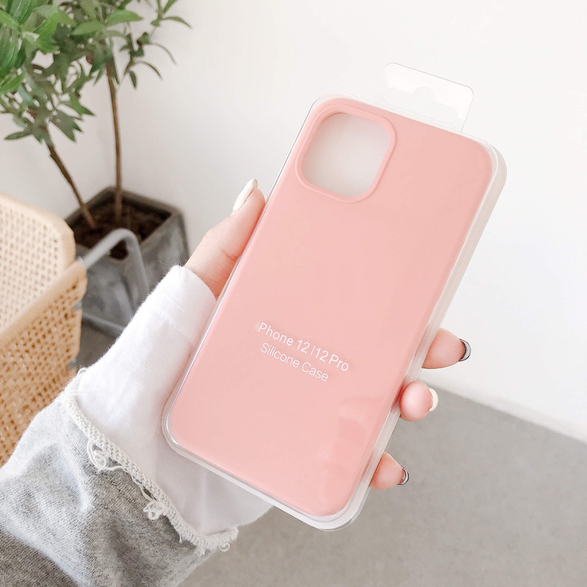 Custodia per cellulare in silicone liquido, accessori, confezione completa
