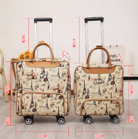 Trolley Bag Iron Tower Beauty Universal Wheels