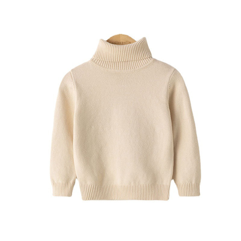 New Women's Pure Cotton Thread Pullover Turtleneck Knit Sweater