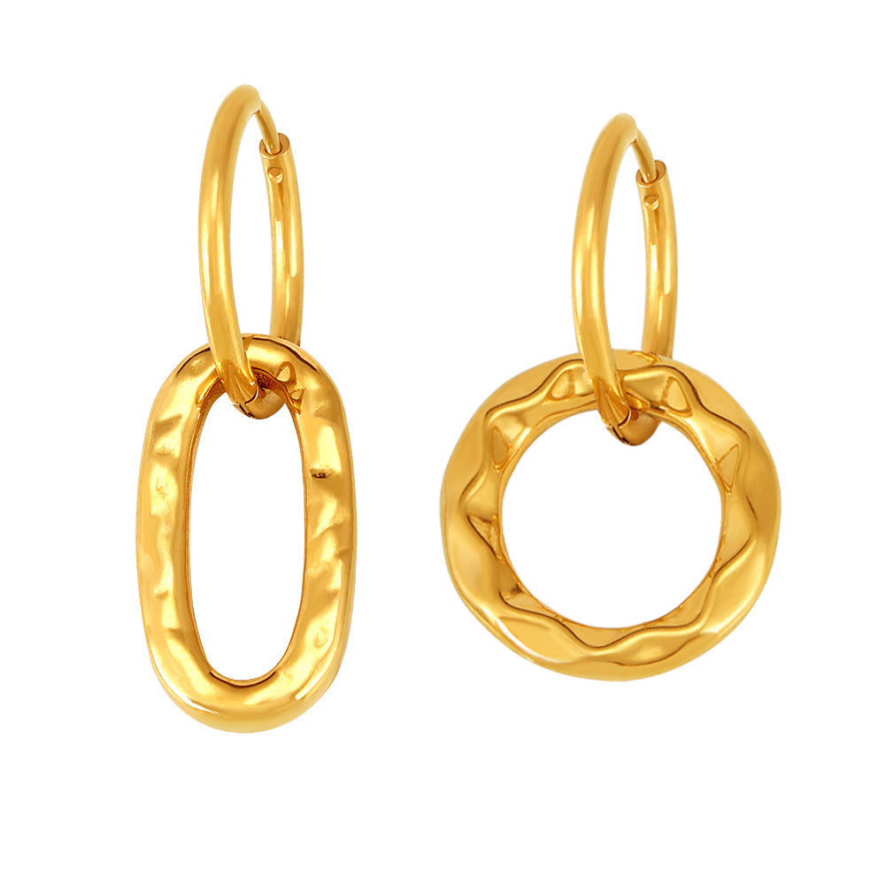 Retro Asymmetrical Geometric-Style Earrings For Women