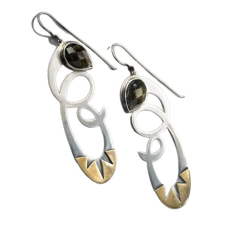 Irregular Hollow-Out Spiral Statement Earrings