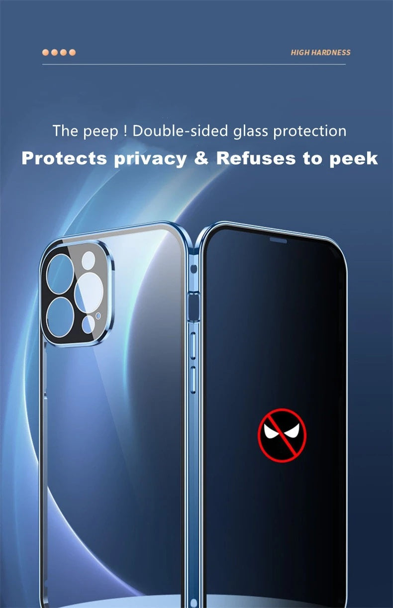 Custodia protettiva per telefono con magnete anti-privacy per occhiali
