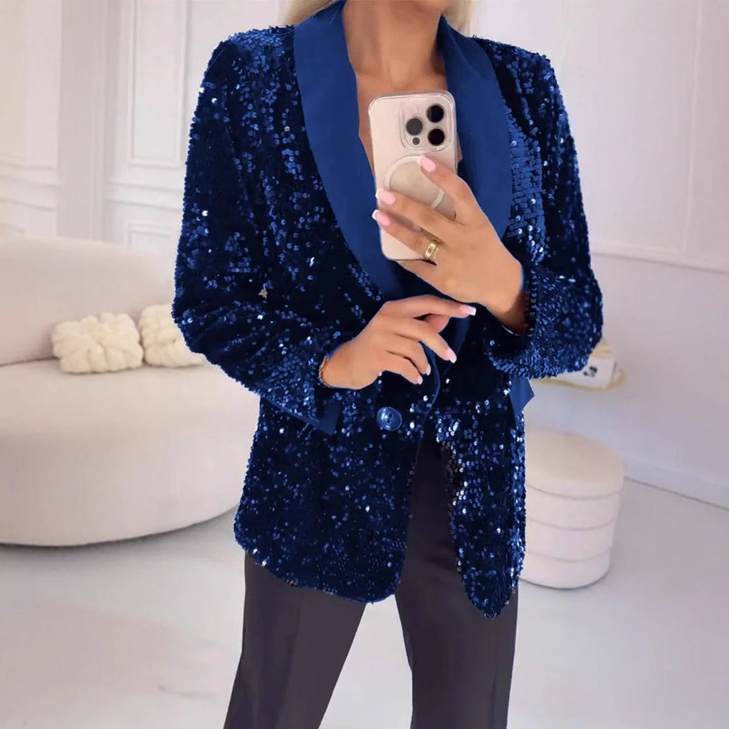 Autumn And Winter Leisure Fashionable Sequins Jacket