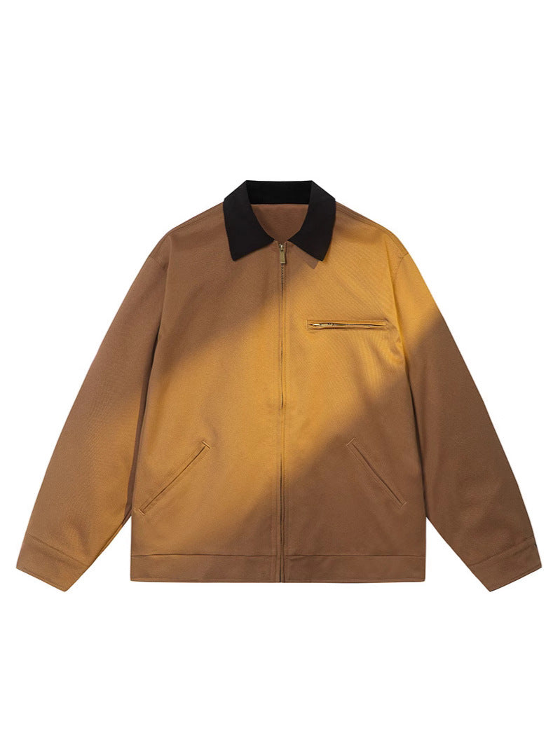 Simple And Versatile Spring Long-sleeve Lapel Jacket For Men