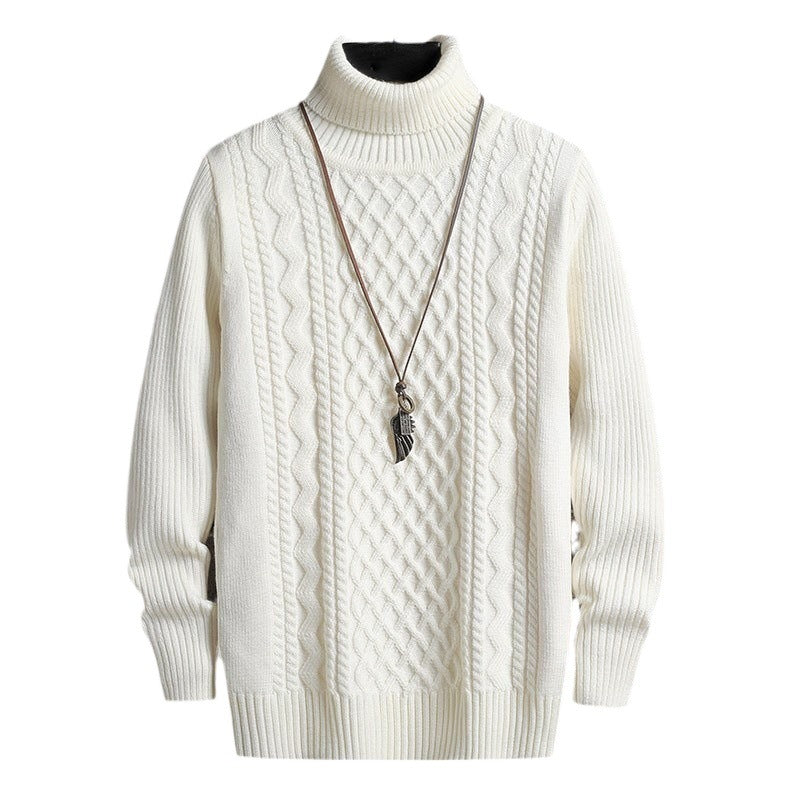 Men's Twill Double-breasted Knit Sweater