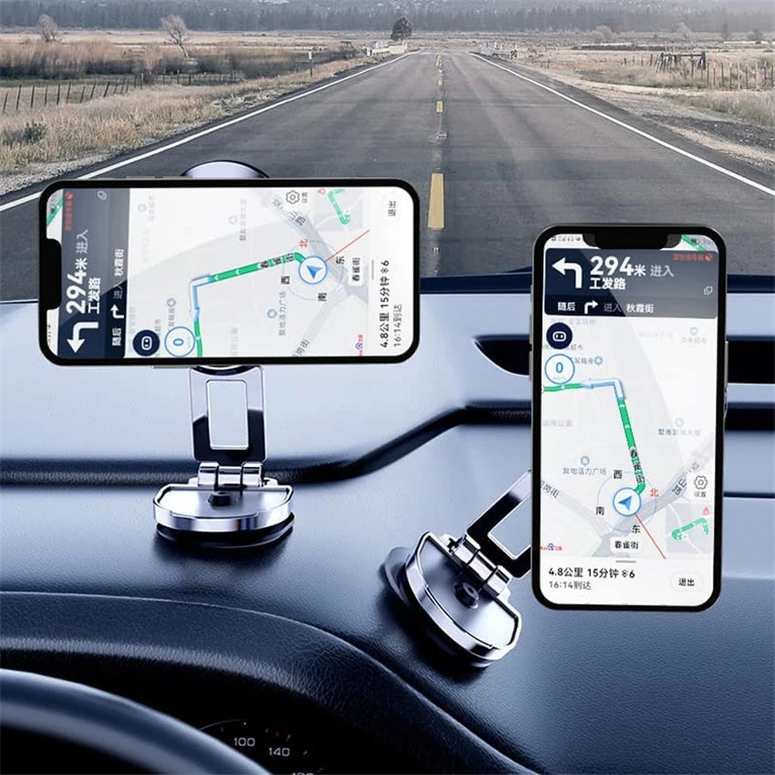 Supporto magnetico per telefono da auto in metallo girevole, pieghevole, universale, per telefono cellulare, supporto magnetico per bocchette dell'aria, supporto GPS