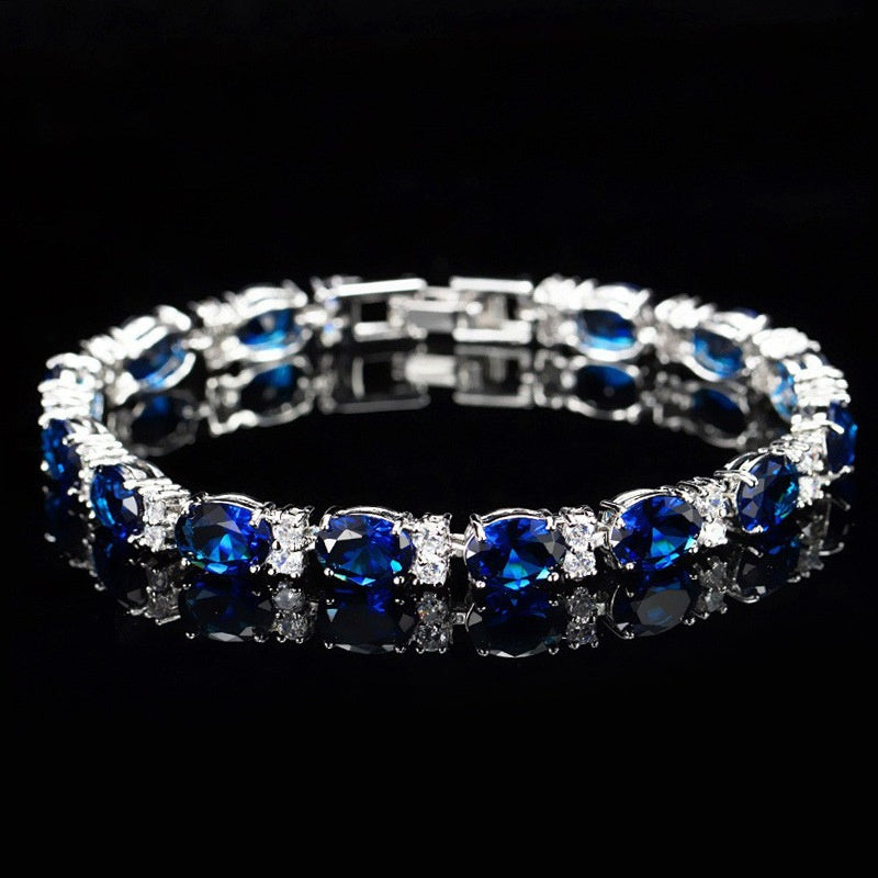 Summer Accessories Simple Crystal Colored Zircon Bracelet
