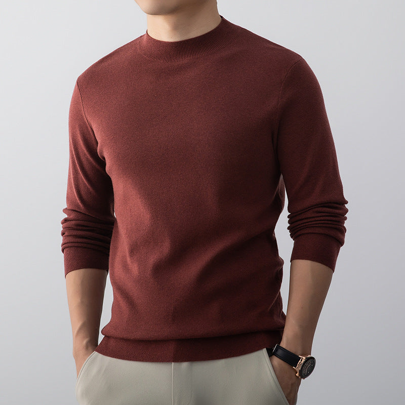 Men's Wool-blend Knitwear With A Mock Turtleneck